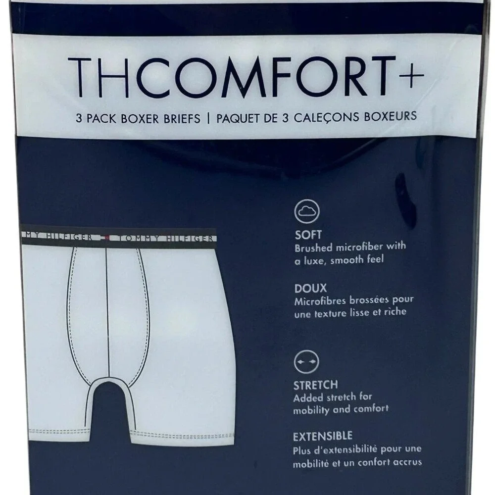 Tommy Hilfiger‎ Men's Microfiber Boxer Briefs Size M (32-34) Green Gray 3 Pack